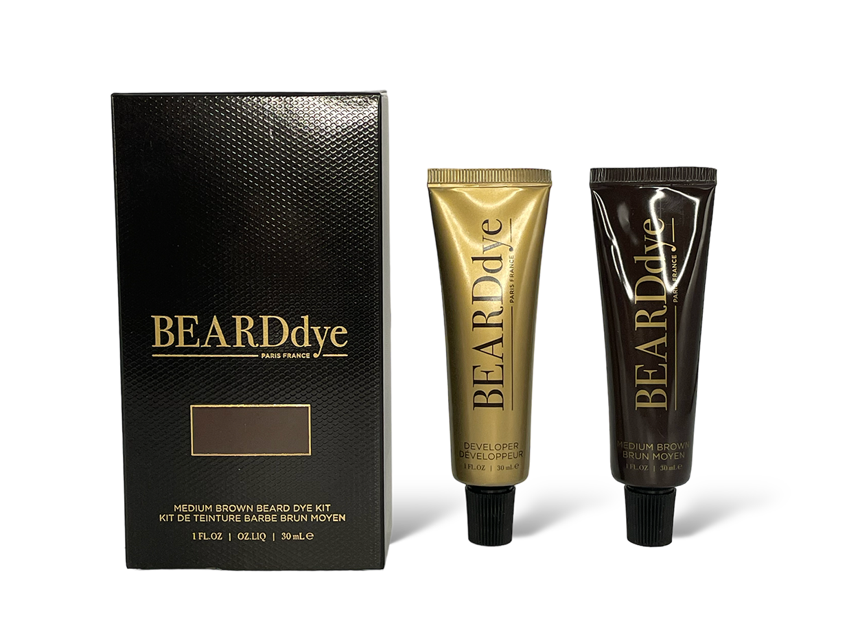 Medium Brown Beard Dye for Men Natural & Luxury DIY Kits Beard Dye Inc